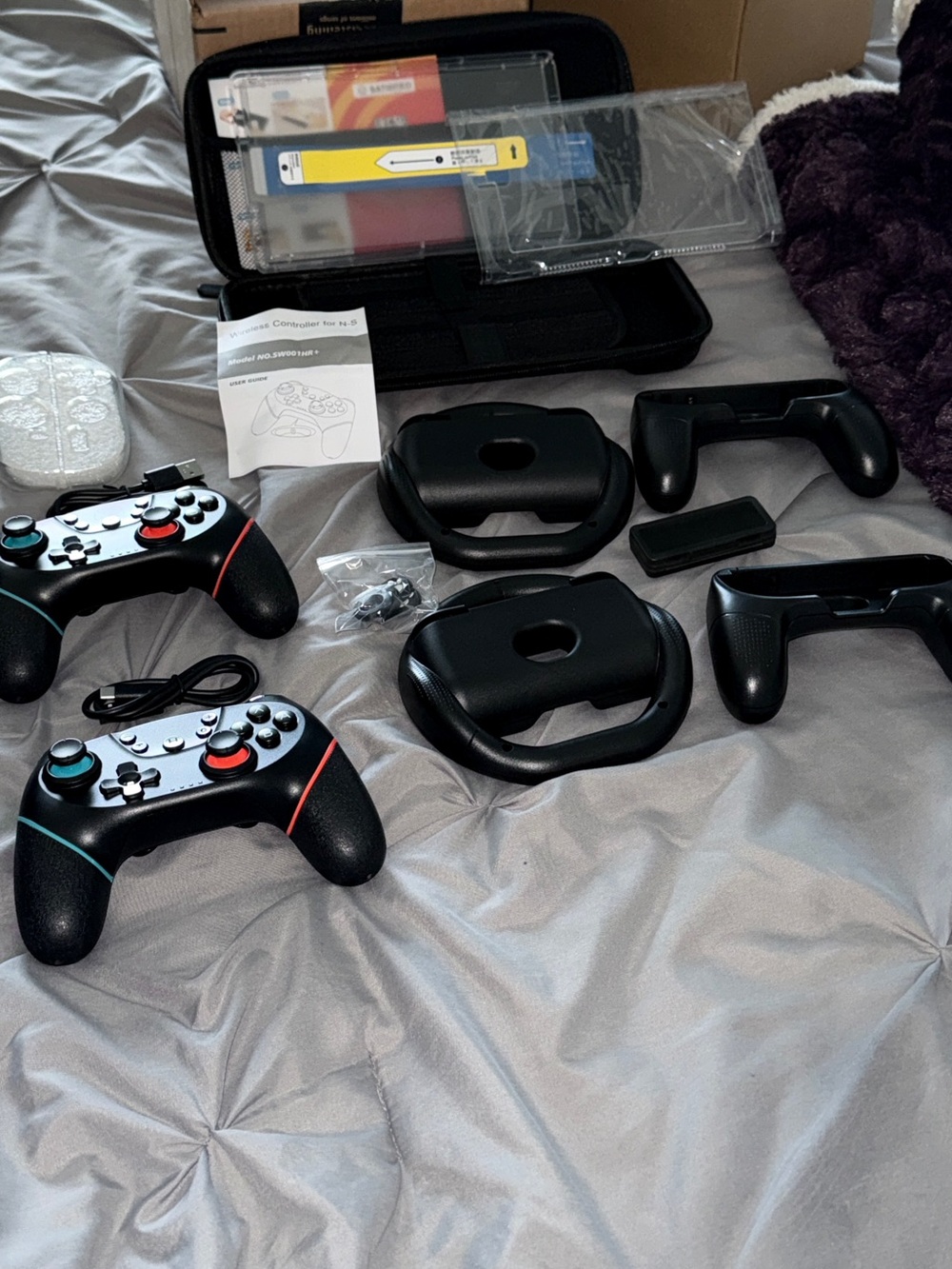 Nintendo Switch 2  Wireless Game Controller Set - Black with Red & Blue Accents
